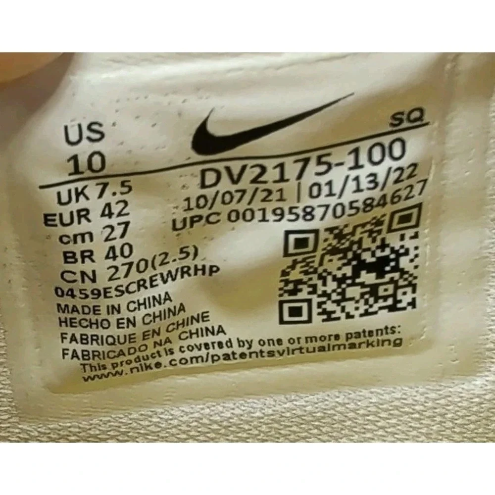 Nike Air Force 1 Fontanka Women Size 10 Athletic Sneakers Set To Rise DV2175-100